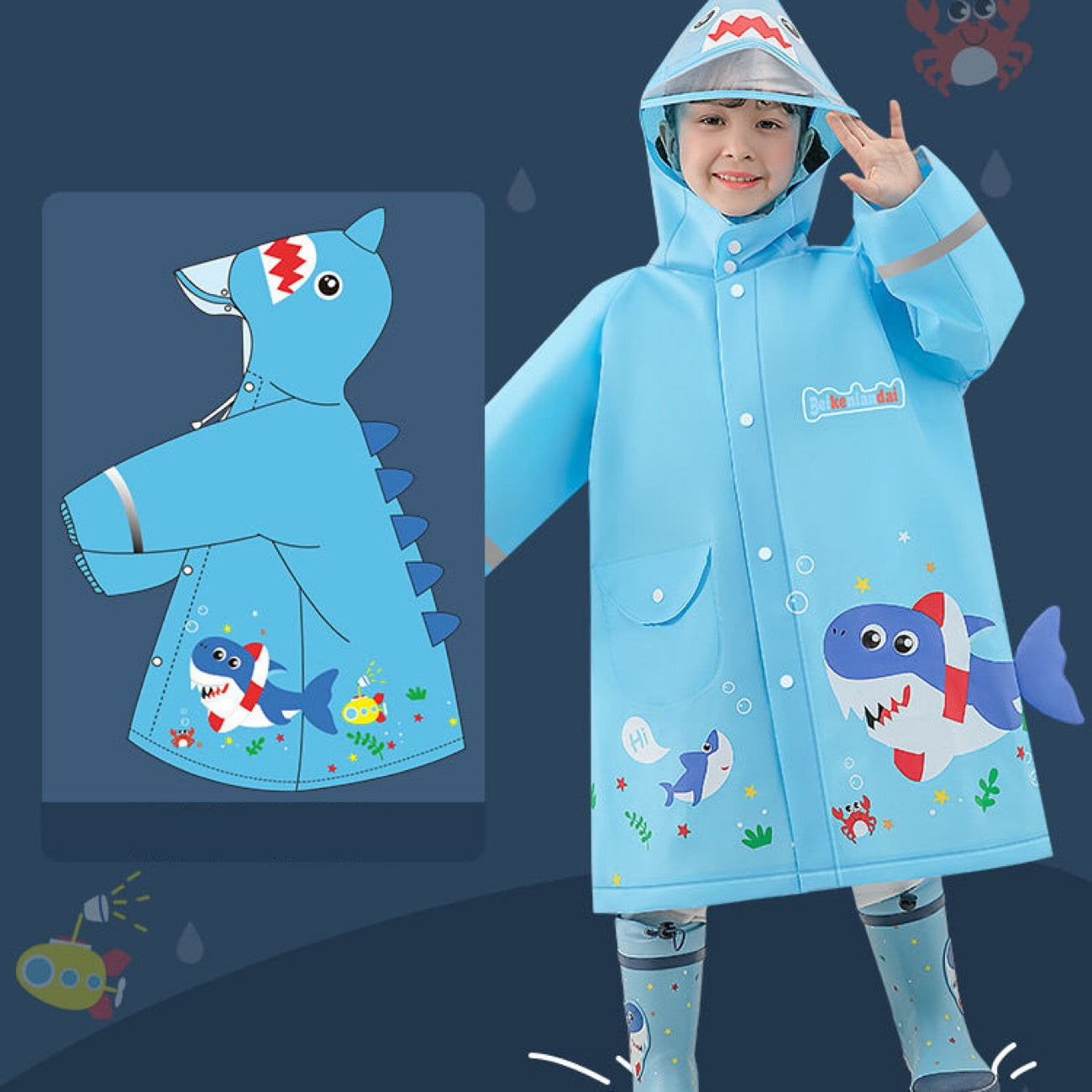 Regnfantasi Kids Regnfrakke