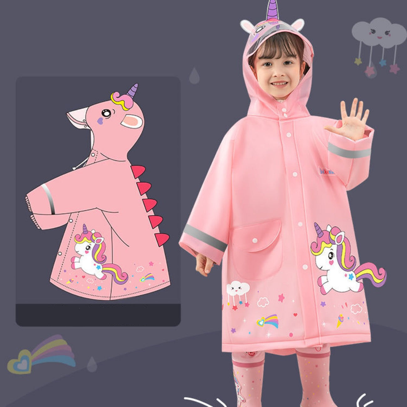 Regnfantasi Kids Regnfrakke