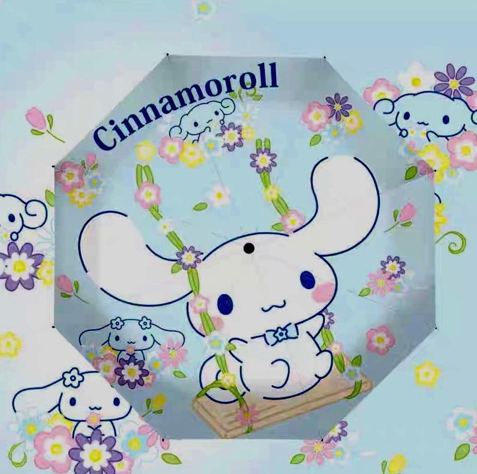 Børneparaply med Figurer – Hello Kitty, Cinnamoroll & Flere