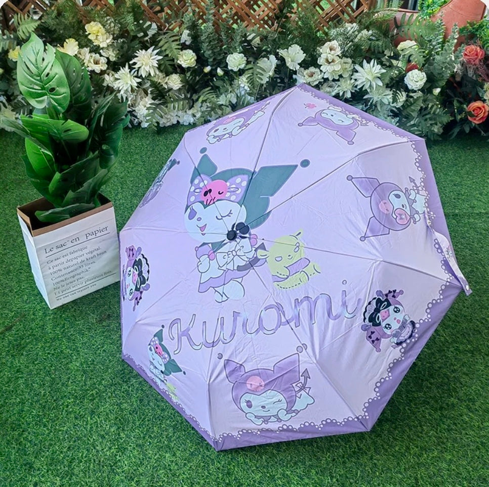 Børneparaply med Figurer – Hello Kitty, Cinnamoroll & Flere